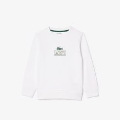 Vetements Fille | LACOSTE Sweatshirt Avec Imprime Iconique En Coton