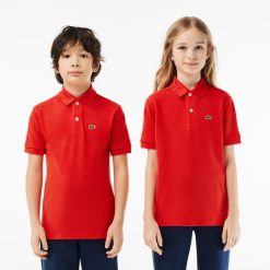 Vetements Fille | LACOSTE Polo Enfant Lacoste Regular Fit En Petit Pique Uni