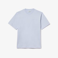 T-Shirts | LACOSTE T-Shirt Loose Fit En Coton Epais Broderie Lacoste