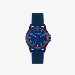 Accessoires | LACOSTE Montre 3 Aiguilles Rider Bracelet En Silicone Avec Imprime Bleu Marine