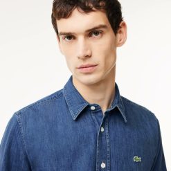 Chemises | LACOSTE Chemise Homme Lacoste Regular Fit En Denim De Coton Biologique