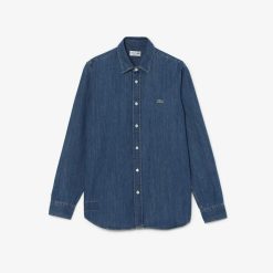 Chemises | LACOSTE Chemise Homme Lacoste Regular Fit En Denim De Coton Biologique