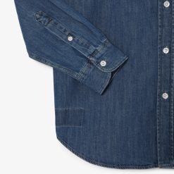 Chemises | LACOSTE Chemise Homme Lacoste Regular Fit En Denim De Coton Biologique