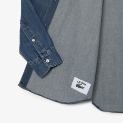 Chemises | LACOSTE Chemise Homme Lacoste Regular Fit En Denim De Coton Biologique