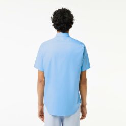 Chemises | LACOSTE Chemise Regular Fit Unie A Manches Courtes En Coton Premium