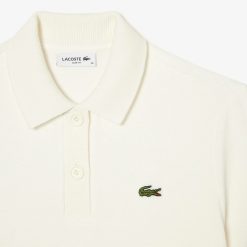 Polos | LACOSTE Polo Femme Lacoste Slim Fit En Eponge En Coton Biologique