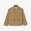 Manteaux & Vestes | LACOSTE Parka Courte Deperlante A Boutons Pressions