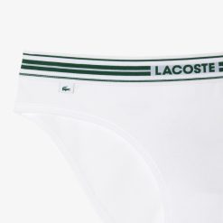 Sous-Vetements Et Vetements D'Interieur | LACOSTE Culotte Avec Ceinture Contrastee En Coton Stretch