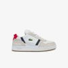 Sneakers | LACOSTE Sneakers T-Clip Homme Tricolores En Cuir Et Daim