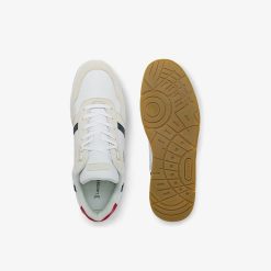 Sneakers | LACOSTE Sneakers T-Clip Homme Tricolores En Cuir Et Daim