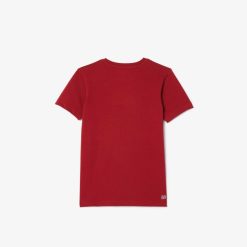 Vetements Garcon | LACOSTE T-Shirt Garcon Lacoste Sport En Coton Melange Respirant Uni