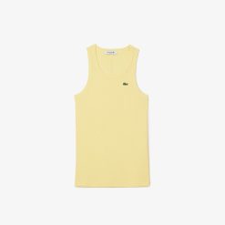 T-Shirts | LACOSTE Debardeur Femme Lacoste Slim Fit En Coton Biologique