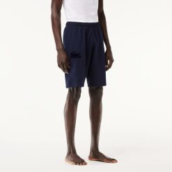 Sous-Vetements & Vetements D'Interieur | LACOSTE Short D'Interieur En Molleton De Coton Uni Avec Crocodile Velours