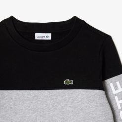 Vetements Garcon | LACOSTE Sweatshirt Enfant Color-Block En Molleton De Coton Biologique