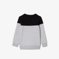 Vetements Garcon | LACOSTE Sweatshirt Enfant Color-Block En Molleton De Coton Biologique