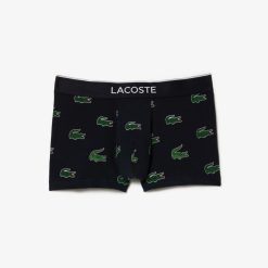 Sous-Vetements & Vetements D'Interieur | LACOSTE Boxer Court Extensible Avec Imprime Crocodile