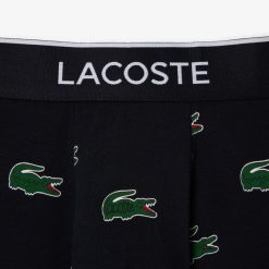 Sous-Vetements & Vetements D'Interieur | LACOSTE Boxer Court Extensible Avec Imprime Crocodile