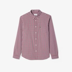 Chemises | LACOSTE Chemise A Carreaux En Popeline