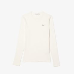 T-Shirts | LACOSTE T-Shirt Cotele Manches Longues En Coton