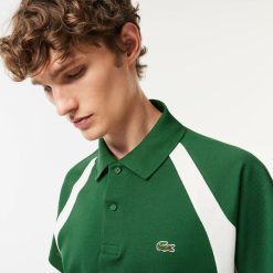 Polos | LACOSTE Polo Homme Lacoste Color-Block En Petit Pique De Coton