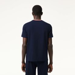 Sous-Vetements & Vetements D'Interieur | LACOSTE T-Shirt De Pyjama A Col Contraste