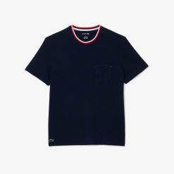 Sous-Vetements & Vetements D'Interieur | LACOSTE T-Shirt De Pyjama A Col Contraste