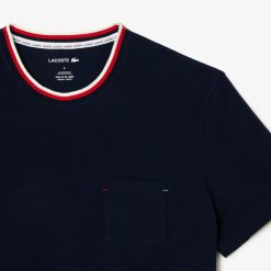 Sous-Vetements & Vetements D'Interieur | LACOSTE T-Shirt De Pyjama A Col Contraste