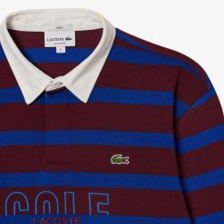 Polos | LACOSTE Polo Manches Longues A Rayures Inspiration Rugby