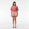 Pantalons & Shorts | LACOSTE Shorty En Molleton De Coton Teinture Naturelle