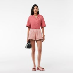 Pantalons & Shorts | LACOSTE Shorty En Molleton De Coton Teinture Naturelle