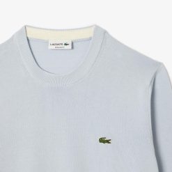 Pullovers | LACOSTE Pull A Col Rond En Coton Uni