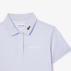 Vetements Fille | LACOSTE Robe En Petit Pique Avec Logo Crocodelle Brode