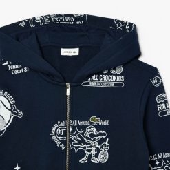 Vetements Fille | LACOSTE Sweatshirt A Capuche Jogger Imprime Graphique