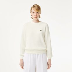 Pullovers | LACOSTE Pull Col Rond Femme Lacoste En Coton Biologique