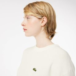 Pullovers | LACOSTE Pull Col Rond Femme Lacoste En Coton Biologique