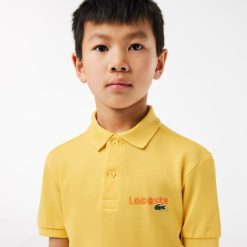 Vetements Garcon | LACOSTE Polo En Pique De Coton Avec Imprime Lacoste