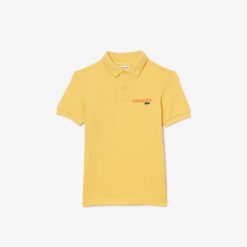 Vetements Garcon | LACOSTE Polo En Pique De Coton Avec Imprime Lacoste