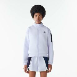 Vetements De Sport | LACOSTE Sweatshirt Zippe Femme Loose Fit Lacoste Sport Avec Capuche