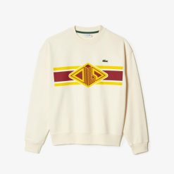 Sweatshirts | LACOSTE Sweatshirt Col Rond Homme Lacoste Loose Fit Imprime