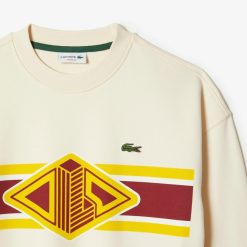 Sweatshirts | LACOSTE Sweatshirt Col Rond Homme Lacoste Loose Fit Imprime