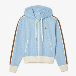 Sweatshirts | LACOSTE Hoodie Zippe En Jacquard Monogramme