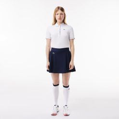 Vetements De Sport | LACOSTE Jupe Femme Golf Lacoste Sport Avec Shorty Integre Ultra-Dry