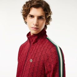 Survetements | LACOSTE Sweatshirt Zippe Paris Jacquard Monogramme