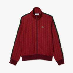 Survetements | LACOSTE Sweatshirt Zippe Paris Jacquard Monogramme