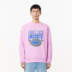 Sweatshirts | LACOSTE Sweatshirt Loose Fit En Molleton Imprime 80'S