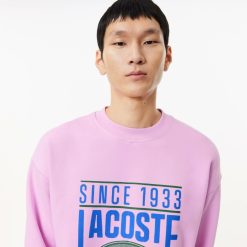 Sweatshirts | LACOSTE Sweatshirt Loose Fit En Molleton Imprime 80'S