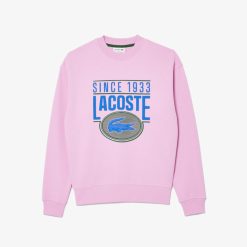 Sweatshirts | LACOSTE Sweatshirt Loose Fit En Molleton Imprime 80'S