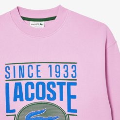 Sweatshirts | LACOSTE Sweatshirt Loose Fit En Molleton Imprime 80'S