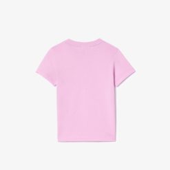 Vetements Fille | LACOSTE T-Shirt Uni En Jersey De Coton