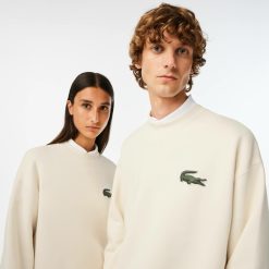 Sweatshirts | LACOSTE Sweatshirt Jogger Unie Lacoste Loose Fit Avec Badge Crocodile